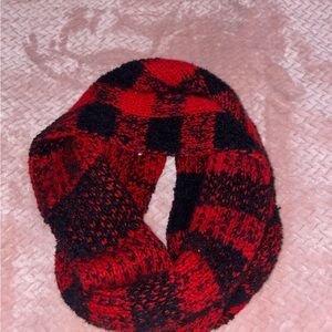Maurices Red and Black Checkered Scarf